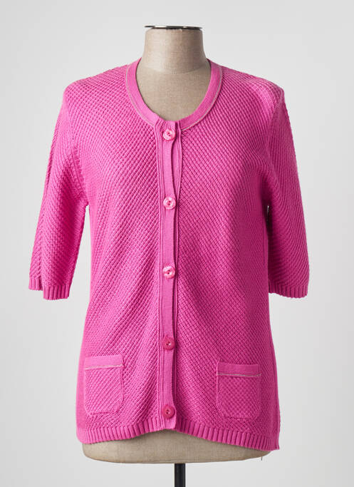 Vestă cu mâneci scurte roz LUCIA femeie