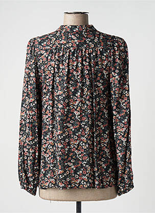Cămașă imprimeu floral mâneci lungi negru ANDAM femeie