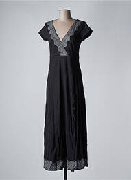 Rochie lungă mâneci scurte mâneci scurte negru SINOE BY BAMBOO'S femeie