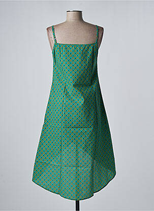 Rochie midi imprimeu fantezie bretele subțiri verde SINOE BY BAMBOO'S femeie