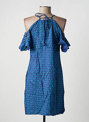 Rochie midi imprimeu fantezie bretele subțiri albastru SINOE BY BAMBOO'S femeie