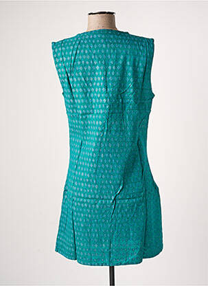 Rochie midi imprimeu fantezie fără mâneci verde BAMBOO'S femeie