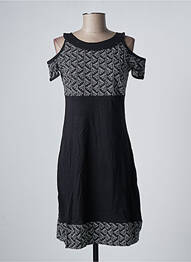 Rochie midi mâneci scurte mâneci scurte negru BAMBOO'S femeie