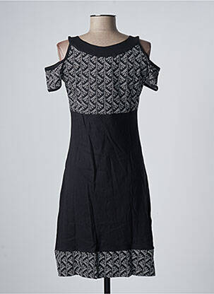 Rochie midi mâneci scurte mâneci scurte negru BAMBOO'S femeie
