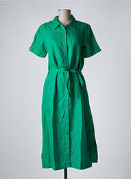 Rochie midi țesătură crep mâneci scurte verde ZILCH femme