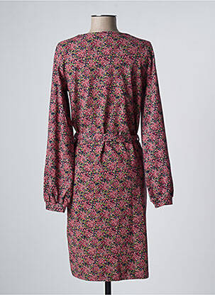 Rochie midi imprimeu floral mâneci lungi roz ZILCH femeie