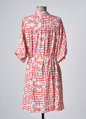 Rochie scurtă croială fluidă mâneci scurte roz ZILCH femeie