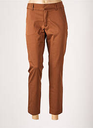 Pantalon 7/8 elasticitate mărime normală maro KAFFE femme