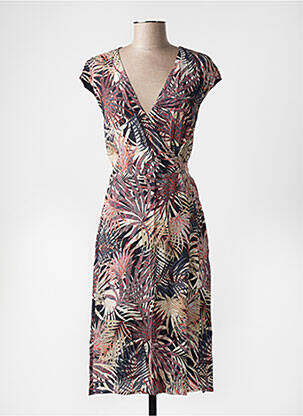 Rochie midi imprimeu fantezie mâneci scurte albastru ESPRIT femeie