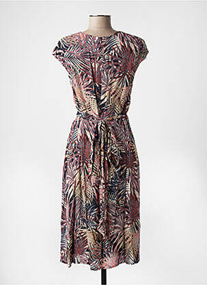 Rochie midi imprimeu fantezie mâneci scurte albastru ESPRIT femeie