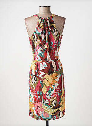 Rochie midi croială fluidă bretele subțiri roșu C'EST BEAU LA VIE femeie
