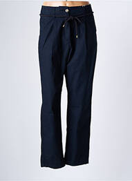 Pantalon chino țesătură poplin talie înaltă albastru ESPRIT femme