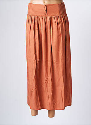 Fustă lungă maro C'EST BEAU LA VIE femeie