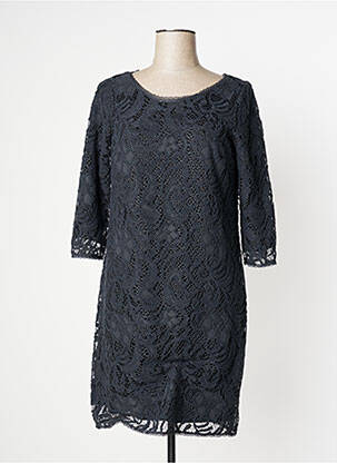 Rochie midi mâneci 3/4 mâneci 3/4 gri LA FEE MARABOUTEE femeie
