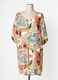 Rochie midi croială fluidă mâneci 3/4 alb MISS TONIC femeie