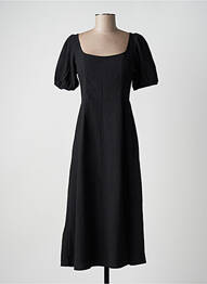 Rochie midi țesătură crep mâneci scurte negru TIFFOSI femeie