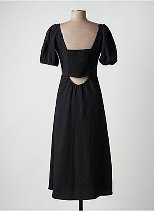 Rochie midi țesătură crep mâneci scurte negru TIFFOSI femeie