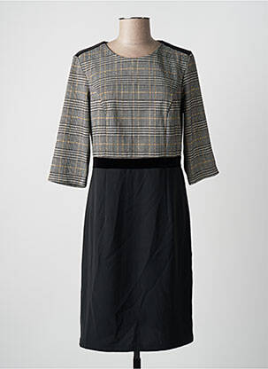 Rochie midi mâneci 3/4 mâneci 3/4 negru DIANE LAURY femeie