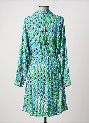 Rochie midi croială fluidă mâneci lungi verde C'EST BEAU LA VIE femeie