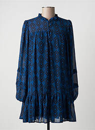 Rochie scurtă mâneci lungi mâneci lungi albastru LAURE + MAX femme