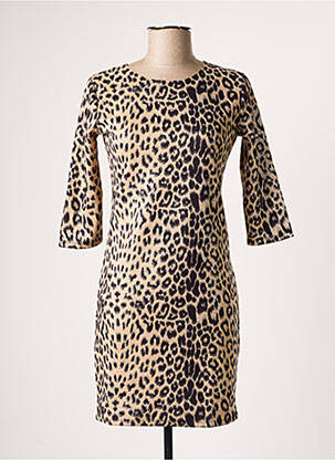Rochie scurtă mâneci 3/4 mâneci 3/4 bej PAPILLONNE femeie