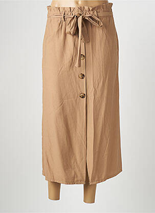 Fustă midi bej CHERRY PARIS femeie