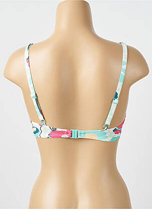 Sutien de costum de baie elasticitate sutien cupe întregi cu decolteu înalt albastru PASSIONATA femeie