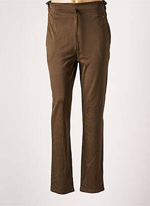 Pantalon slim talie elastică mărime normală verde EGO femeie