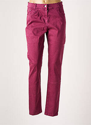Pantalon slim țesătură poplin mărime normală violet MERI & ESCA femeie