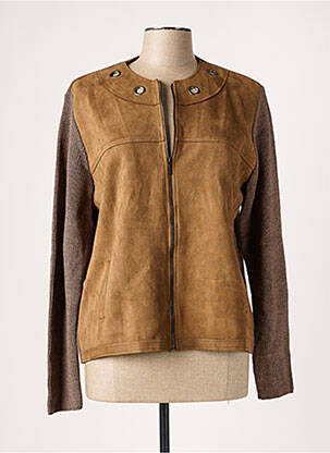 Jachete casual guler rotund maro THE STYLE femeie
