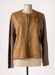Jachete casual guler rotund maro THE STYLE femeie