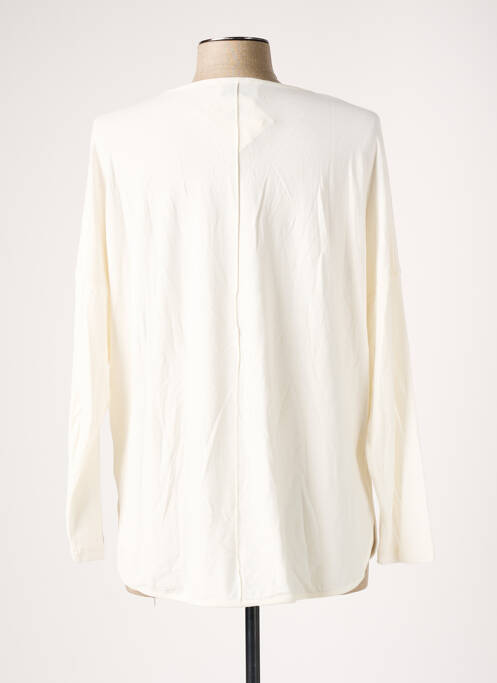 Tunică mâneci lungi țesătură crep alb GUITARE femme
