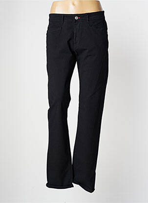 Pantalon slim țesătură poplin negru LA CIBLE ROUGE femeie