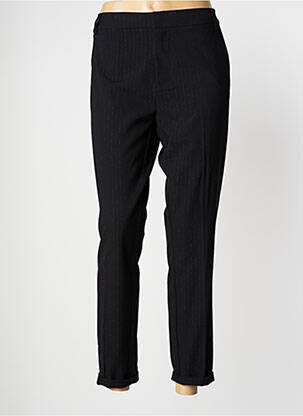 Pantalon drept țesătură poplin negru TEDDY SMITH femme