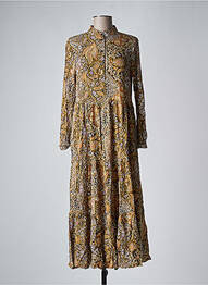 Rochie lungă mâneci lungi mâneci lungi maro LAST QUEEN femeie