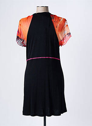 Rochie midi mâneci scurte mâneci scurte negru HALOGENE femeie