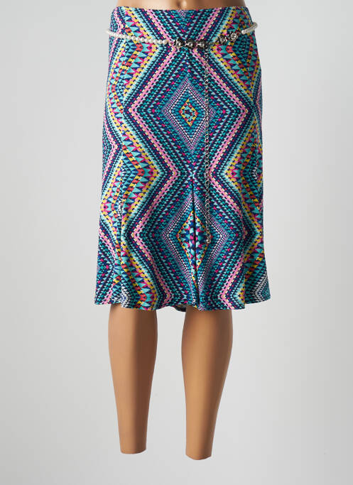 Fustă midi albastru UN TEMPS POUR ELLE femeie