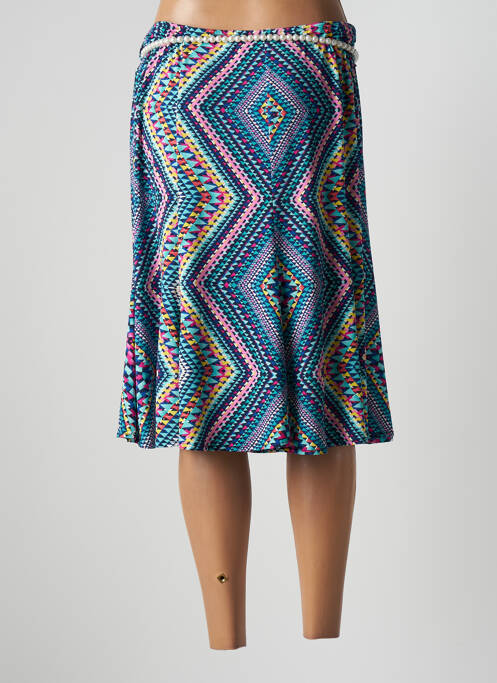 Fustă midi albastru UN TEMPS POUR ELLE femeie