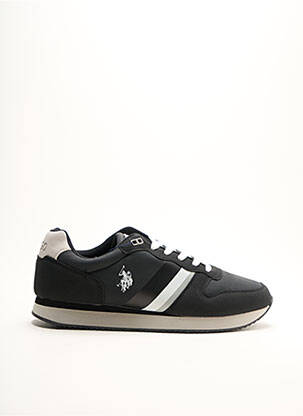 Adidași inserții vârf rotund negru U.S. POLO ASSN bărbat