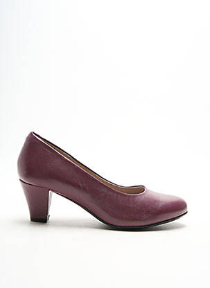 Pantofi cu toc țesătură satinată toc de 4 la 6 cm violet DAMART femeie