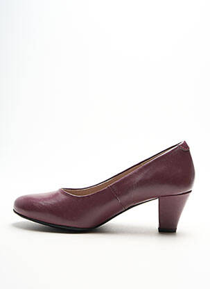 Pantofi cu toc țesătură satinată toc de 4 la 6 cm violet DAMART femeie