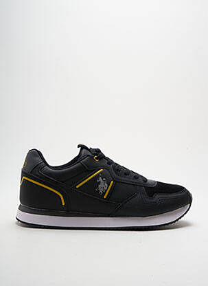 Adidași inserții vârf rotund negru U.S. POLO ASSN bărbat