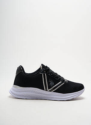 Adidași branț detașabil toc plat până la 3 cm negru U.S. POLO ASSN femeie