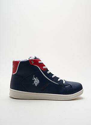 Adidași închidere cu fermoar și șireturi toc plat până la 3 cm albastru U.S. POLO ASSN femeie