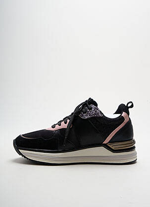 Adidași țesătură țesătură cu sclipici toc de 4 la 6 cm negru U.S. POLO ASSN femeie