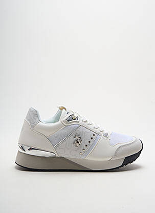 Adidași țesătură satinată toc plat până la 3 cm alb U.S. POLO ASSN femeie