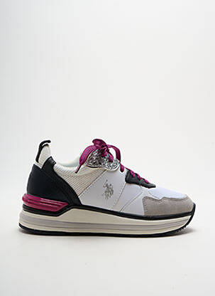 Adidași țesătură țesătură cu sclipici toc de 4 la 6 cm violet U.S. POLO ASSN femeie