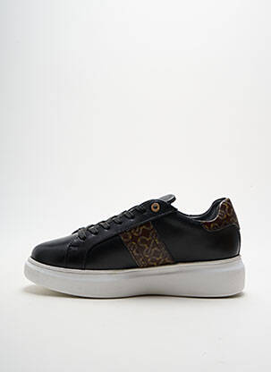 Adidași țesătură satinată toc de 4 la 6 cm negru U.S. POLO ASSN femeie