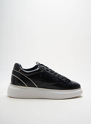 Adidași țesătură satinată toc de 4 la 6 cm negru U.S. POLO ASSN femeie