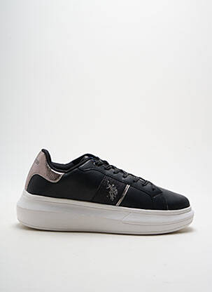 Adidași branț detașabil toc de 4 la 6 cm negru U.S. POLO ASSN femeie